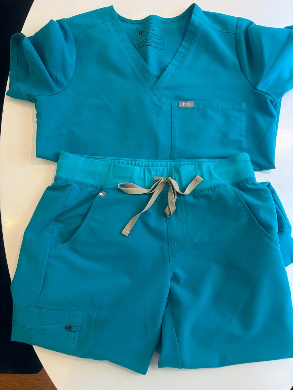 Figs Small Caribbean Blue Scrubs Catarina Top Zamora Joggers